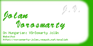 jolan vorosmarty business card